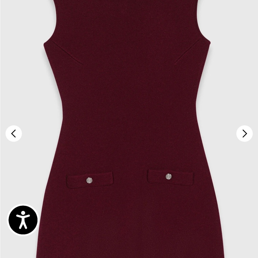 NWT Maje 2-in-1 knit mini dress - Picture 4 of 7